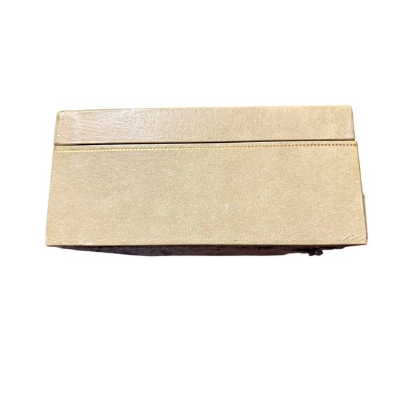 Vintage Mid-Century Starburst Jewelry Chest with Key - Picture 4 of 10